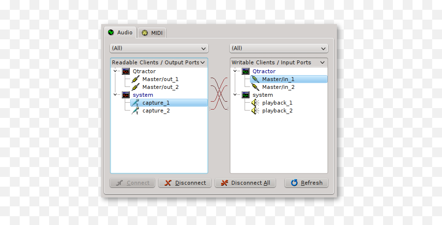 Qtractor Wiki Manual - Qtractor Midi Connection Png,Digidesign Icon Es