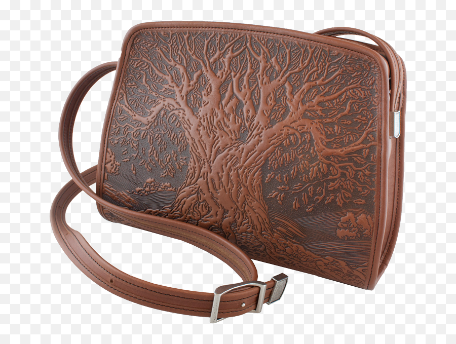 Leather Handbag - Handbag In A Tree Png,Icon Painted Purses