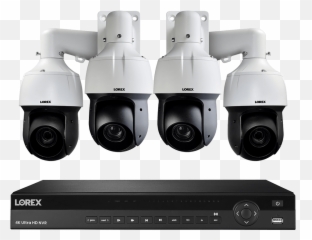 Lorex 16 - Channel NVR System with Four 2K PTZ Cameras featuring 12 Optical Zooms Decoy Surveillance png