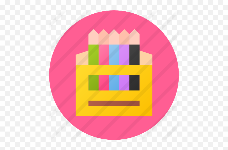 Colored Pencils - Free Art Icons Circle Png,Colored Pencils Png