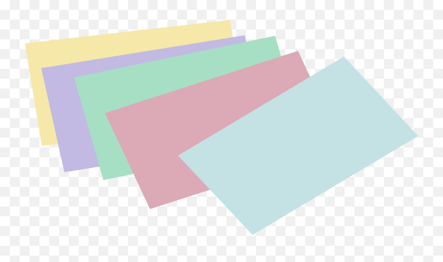 Index Cards Clipart Png - Transparent Colored Papers Png,Index Card Png