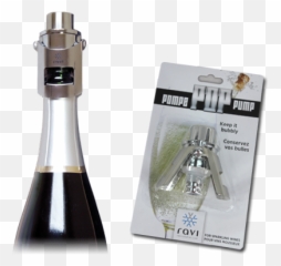 Download Hd Ravi Champagne Pop Pump - Glass Bottle png