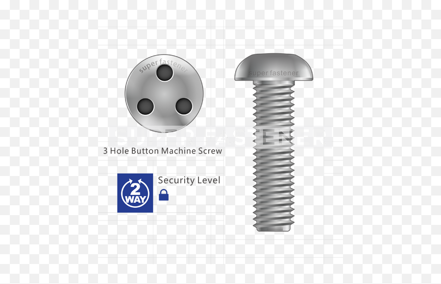 3 Hole Button Machine Screw - Tamperproof Security Fasteners Shenzhen Png,Bolt Head Png