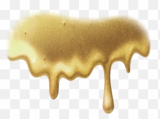 Paint Splatter Png - Transparent Gold Drip