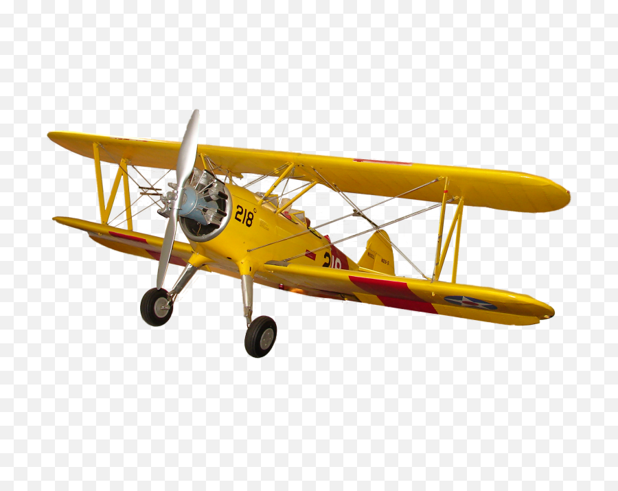 Yellow Biplane Airplane Transparent - Transparent Planes Silhouette Png,Airplane Transparent Background