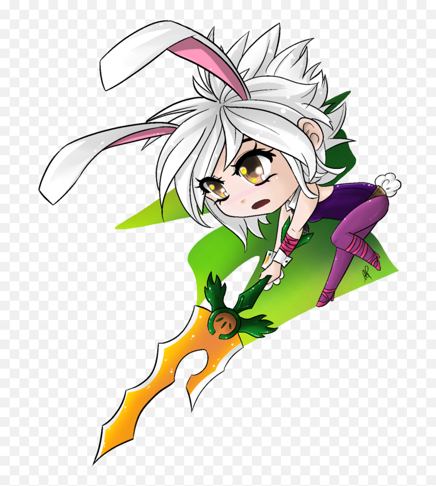 Rengar Drawing Dragon Blade Riven - League Of Legends Anime Drawing Png,Riven Png