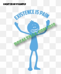 Rick And Morty - Mr Meeseeks Decal Sticker Illustration Png,Mr Meeseeks Png