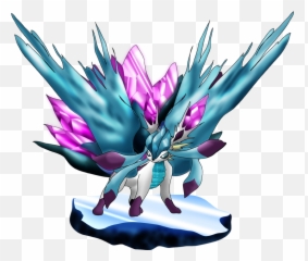 Pokemon 10459 Shiny Mega Glaceon Dragon - Shiny Mega Glaceon Png,Glaceon Png