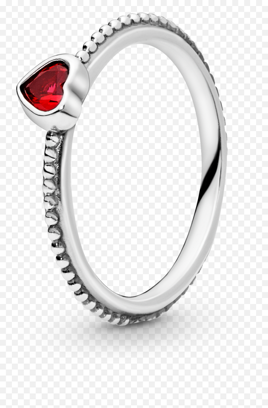Delicate Heart Silver Ring With Golden - Anel Pandora Coração Png,Red Heart Transparent