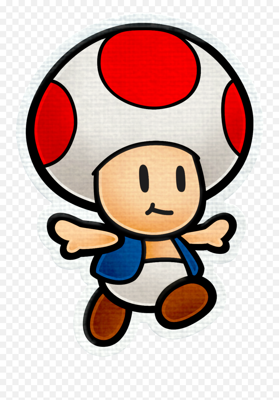 Download Paper Mario Toad Png - Toad Art Mario Paper,Toad Png