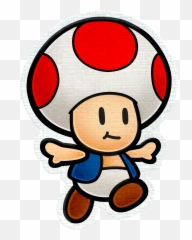Download Paper Mario Toad Png - Toad Art Mario Paper,Toad Png