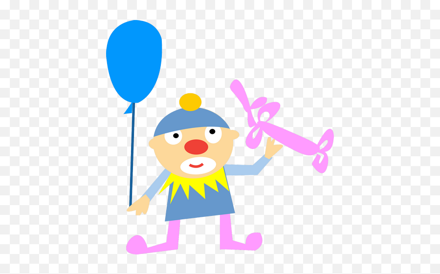 Clown Balloon Character Cute Transparent Png Images Clipart - Cute Clown Vector Png,Clown Transparent