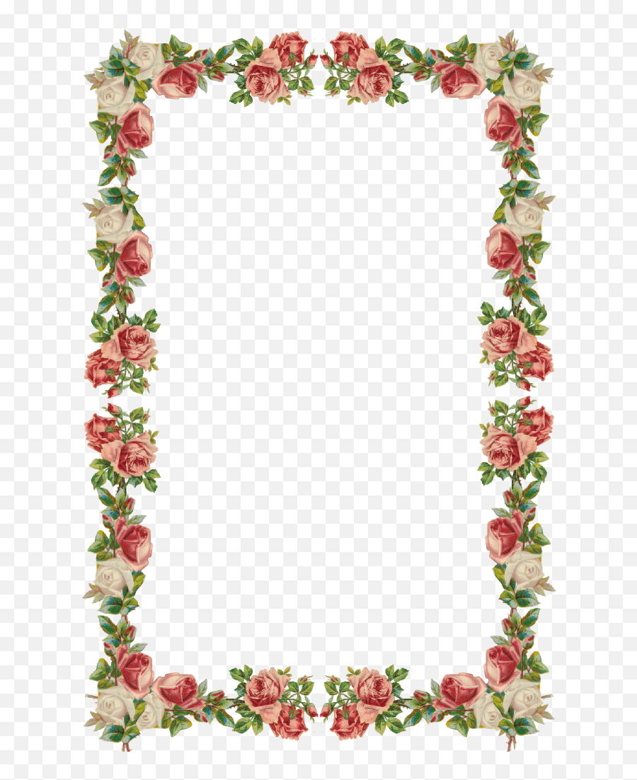 Library Of Free Blank Book Template Png Picture Royalty - Frame Flower Page Border,Vintage Vector Png