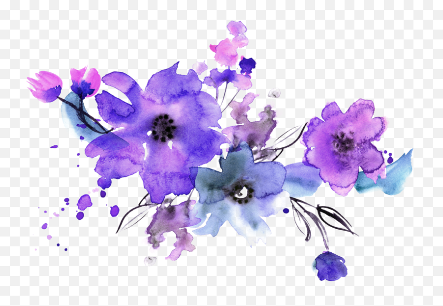Purple Flower Png - Facebook Twitter Email Share Free Transparent Purple Flowers Png,Free Flower Png