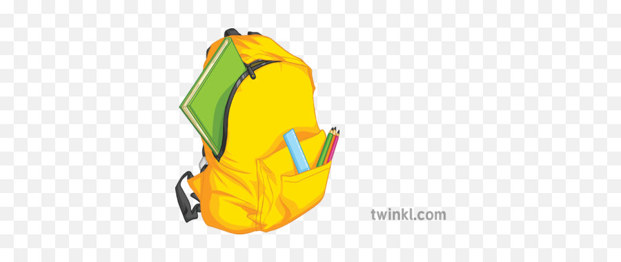 School Bag Backpack With Book Stationary Class Learning - Backpack Png,Bookbag Png