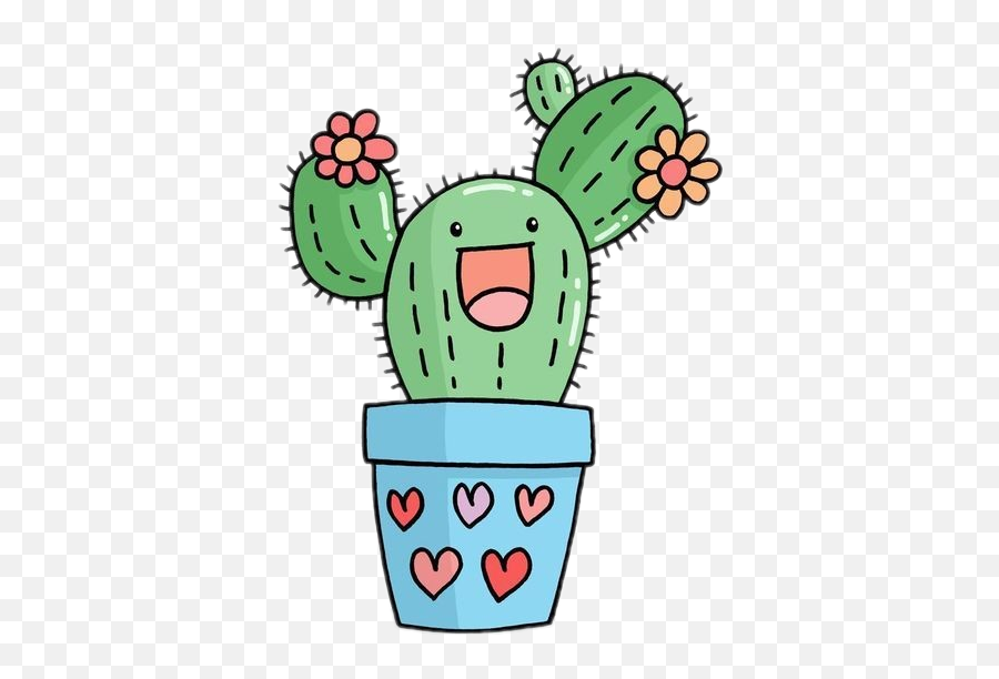 Cartoon Cactus Png - Cactus Smile Flower Cactuslover Cactus Dibujo,Cartoon Smile Png