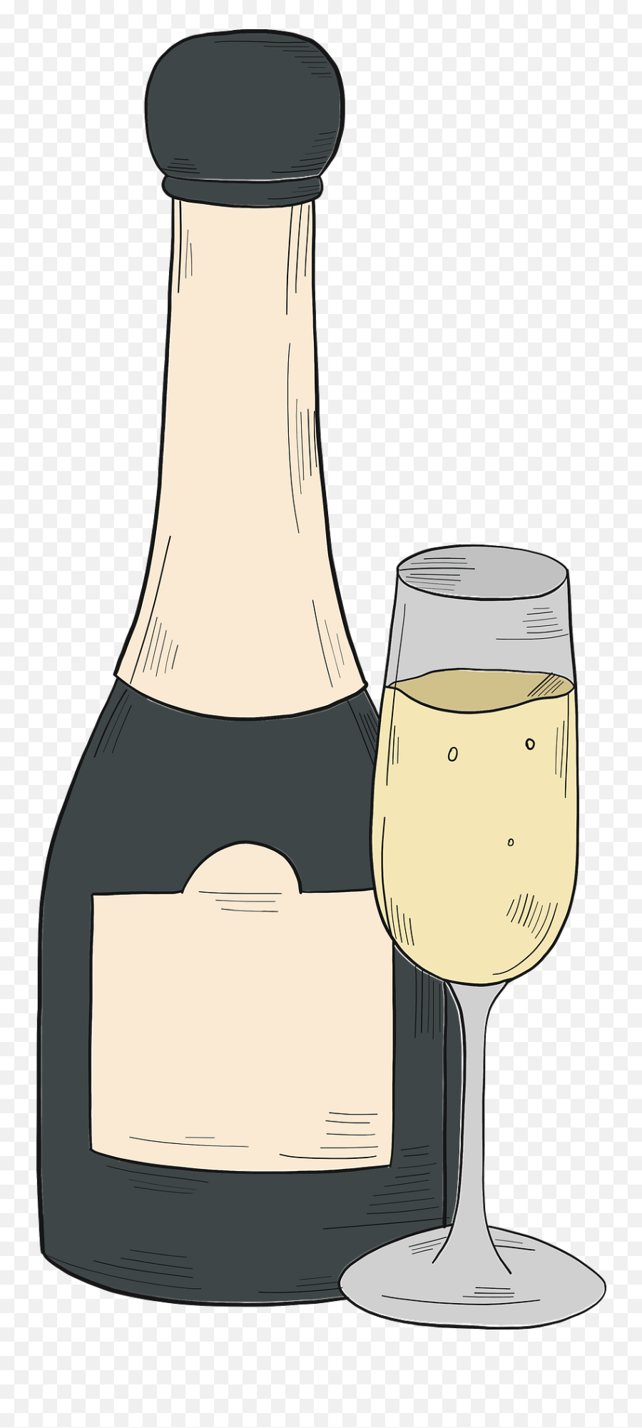 Champagne Bottle And Glass Clipart - Champagne Png,Champagne Bottles Png