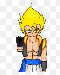 Gogeta Steadily Approaches The Fighterz Stage By Hikky - Art Cartoon Png,Gogeta Png