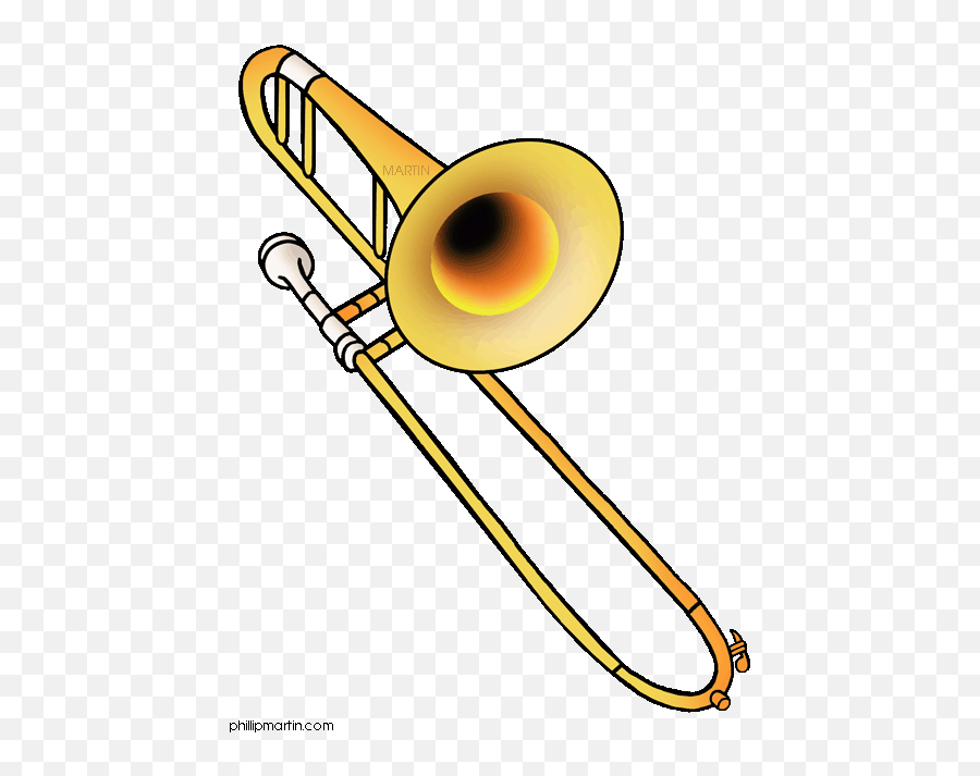 Trombone Clipart Animated - Trombone Clip Art Png,Trombone Transparent