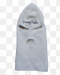 Black Red Money Talks Cursive Ski Mask - Solid png