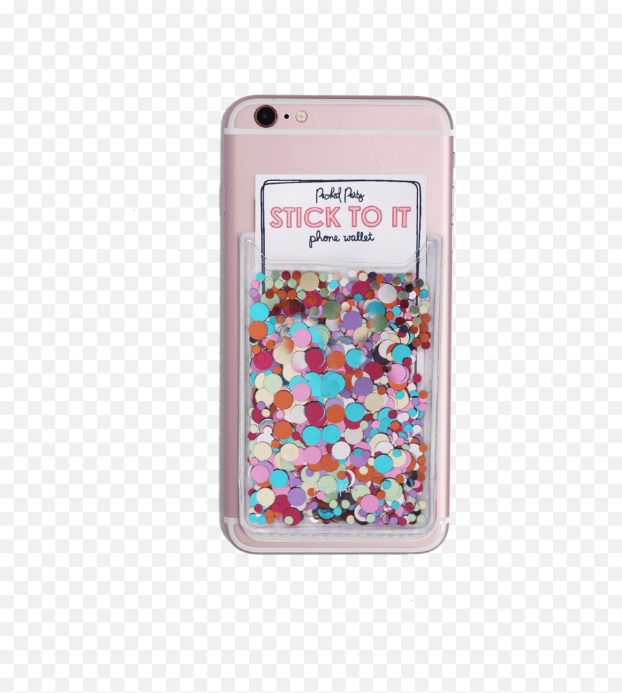 Stick To It Multi Confetti Phone Wallet - Card Holder Stick On Case For Phone Png,Glitter Confetti Png