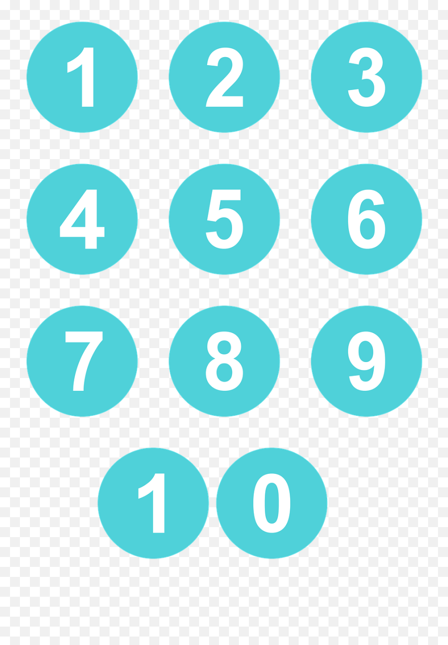 Number Collection 1 To 10 - Free Image On Pixabay Dot Png,Number 10 Png