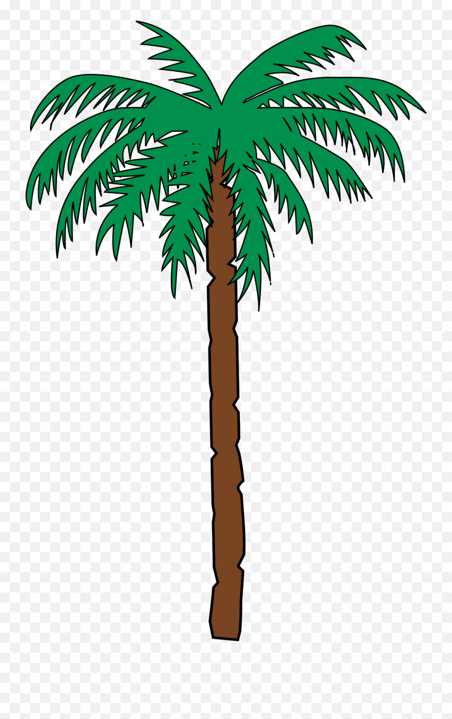Palm Tree Date - Straight Palm Tree Cartoon Clipart Full Haiti Coat Of Arms Png,Cartoon Palm Tree Png