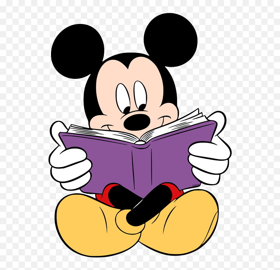 Mickey Mouse Clip Art Disney Galore - Mickey Mouse Reading A Book Png,Transparent Mickey Mouse