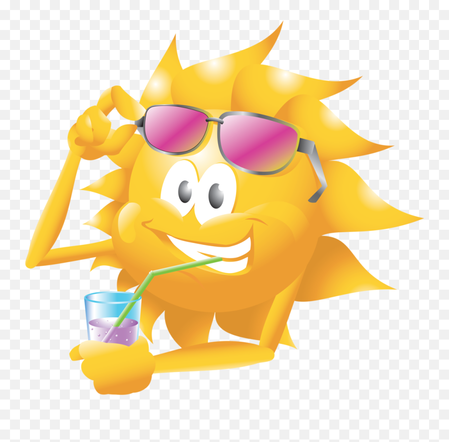 Peace Emoji - Sun Drinking Transparent Png Original Size Drinking In The Sunshine,Sun Emoji Png