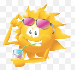 Peace Emoji - Sun Drinking Transparent Png Original Size In The Sunshine