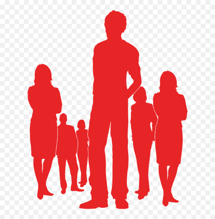 Red Human Silhouette Png Clipart - People Vector Png Red,Human Silhouette Png