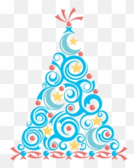Holly Clipart Christmas Holiday Party - Blue Christmas Tree Clipart Png,Holiday Party Png