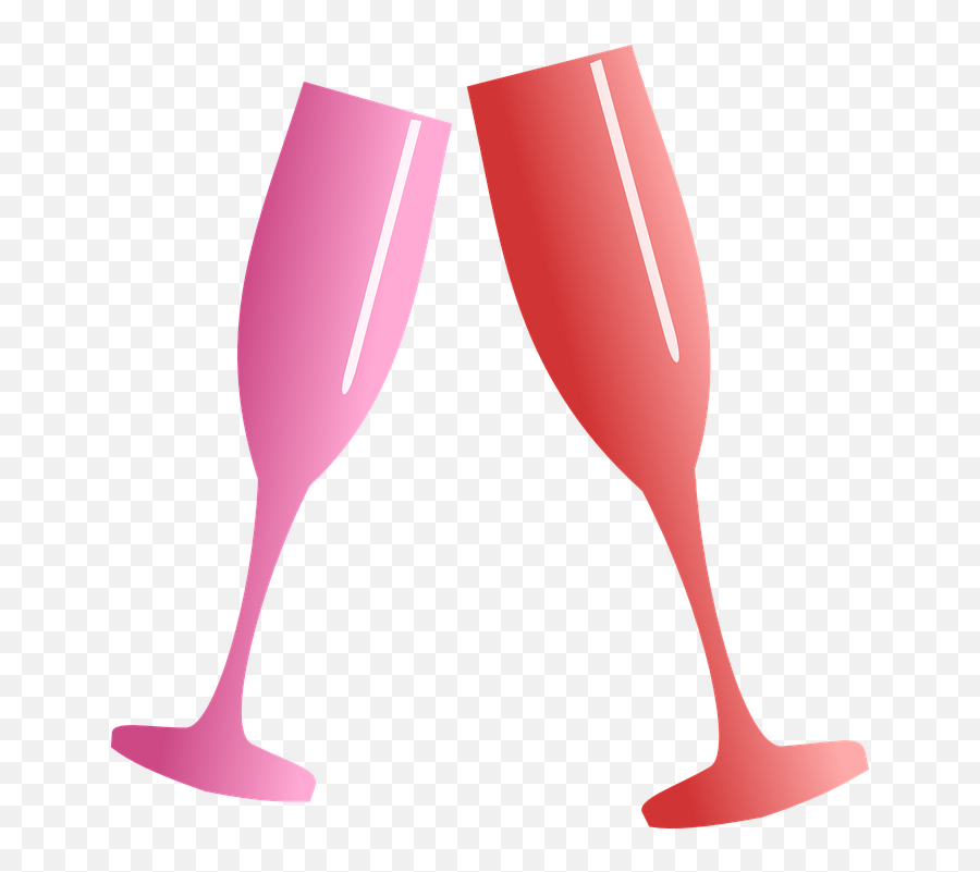 Champagne Toasting Cheers - Pink Champagne Glasses Png Clipart,Champagne Toast Png