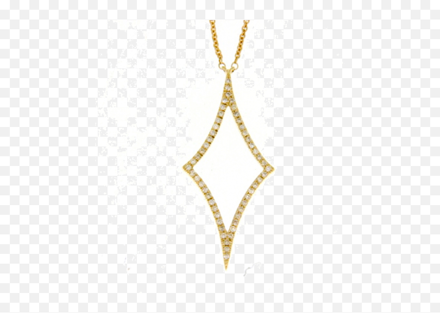 14k Yellow Gold Diamond Necklace Elongated Shape - Illustration Png,Diamond Png Shape