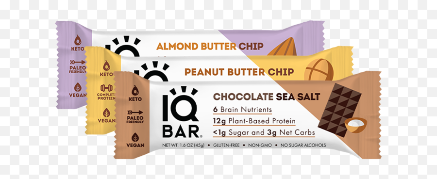 Iqbar - Keto Protein Bars Vegan Keto Bars Healthy Paleo Bars Horizontal Png,Kind Bars Logo