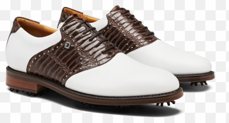 Plain Toe Saddle - Goodyear Welted Golf Shoes png
