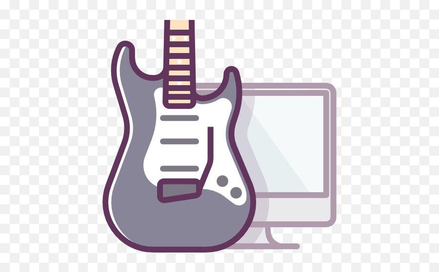 Guitar Pc Computer Music Free Icon - Girly Png,Guitar Desktop Icon