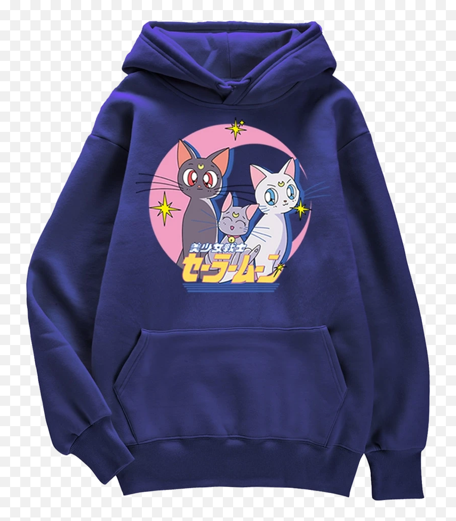 Sailor Moon Luna Artemis And Diana Hoodie Nyxycat - Sailor Moon Luna Artemis And Diana Hoodie Png,Diana Summoner Icon