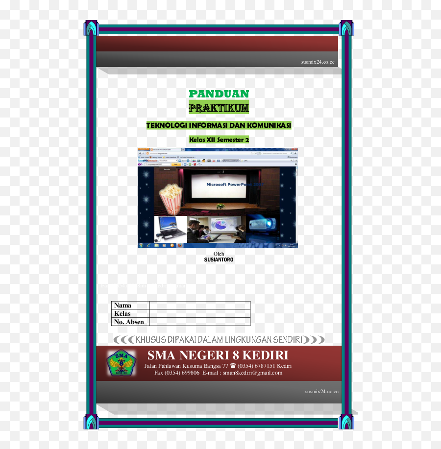 Buku Panduan Praktikum Powerpoint 2007 - Microsoft Word Png,Fungsi Icon Pada Microsoft Powerpoint 2007