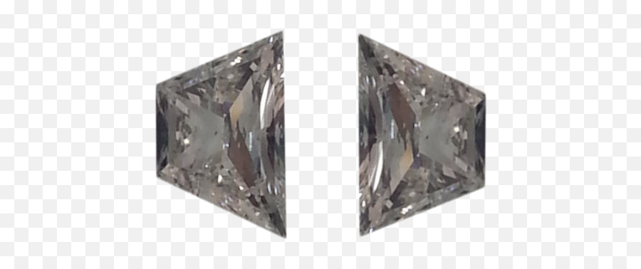 A Pair Of Trapezoid Brilliant Cut Loose Diamonds 066 Ct H - I Vs1vs2 Earrings Png,Loose Diamonds Png