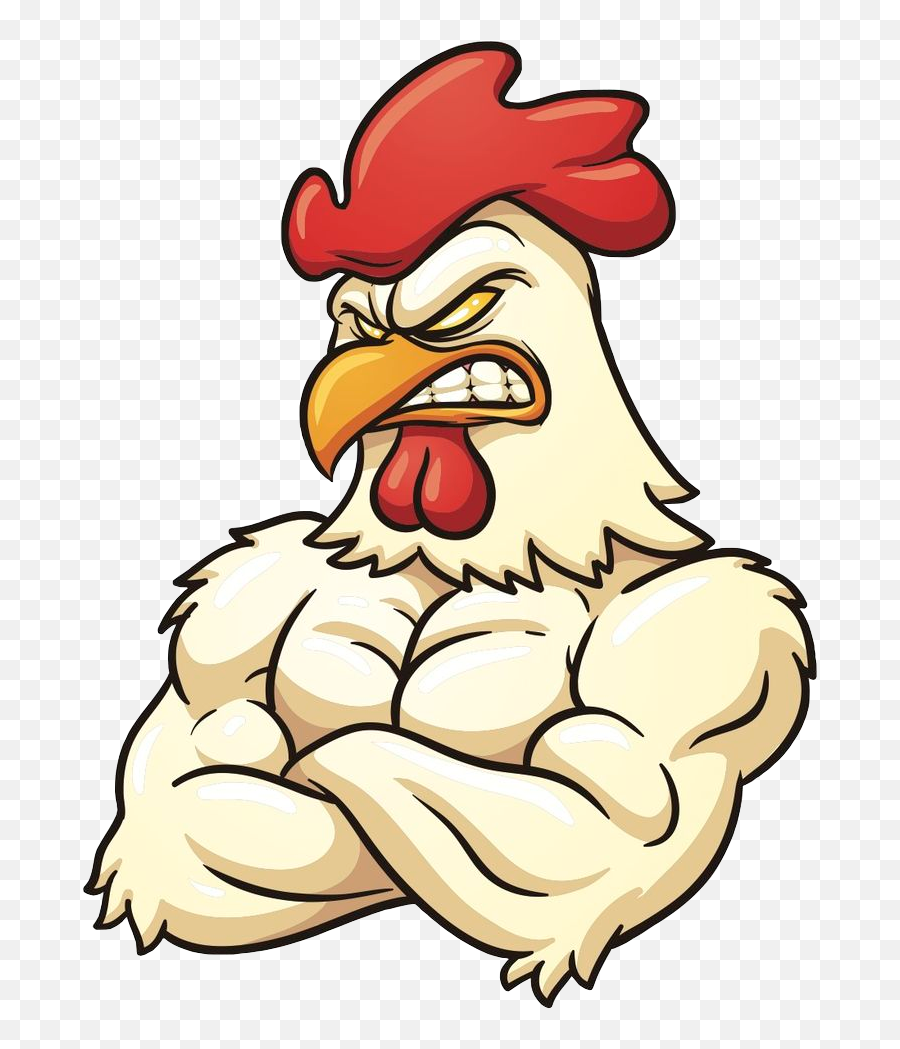 Angry Chicken Fitness U2013 Medium - Cartoon Rooster Logo Png,Chicken Transparent