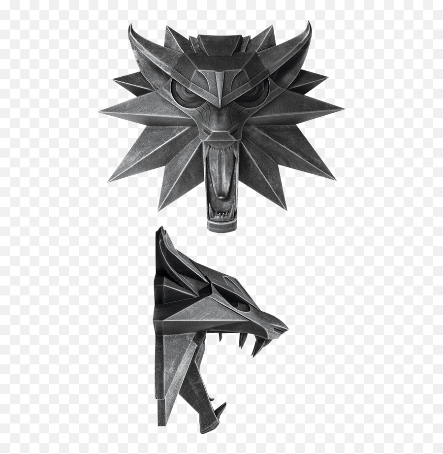 Download The Witcher 3 Wolf Wall Sculpture - Witcher 3 Wild Witcher Wolf Medallion Png,Witcher Png