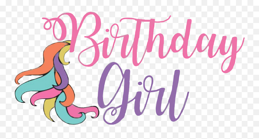 Birthdaygirl Unicorn Unicornio Word - Unicorn Birthday Girl Png,Birthday Girl Png