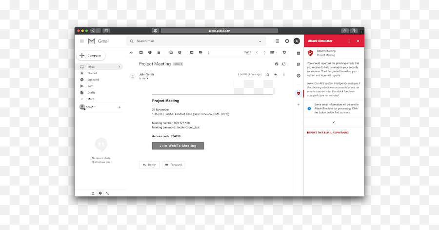 Attack Simulator For Gmail - G Suite Marketplace Screenshot Png,Gmail Icon Transparent
