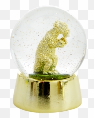 Dinosaur Snow Globe By Rice Dk - Brass Png,Gold Globe Png