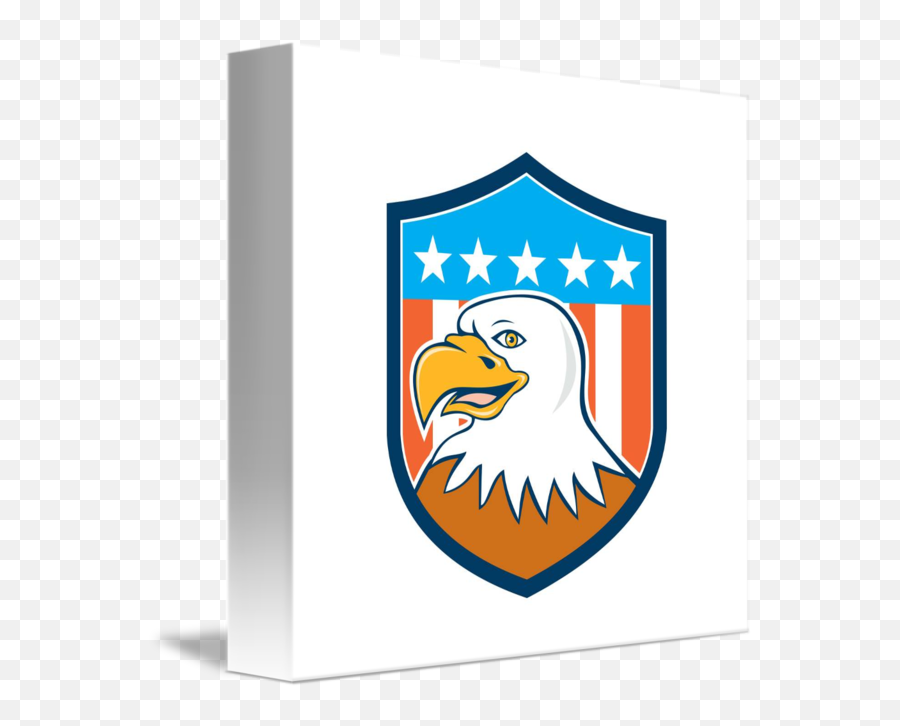 American Bald Eagle Head Smiling Flag - Bald Eagle Png,Eagle Head Logo