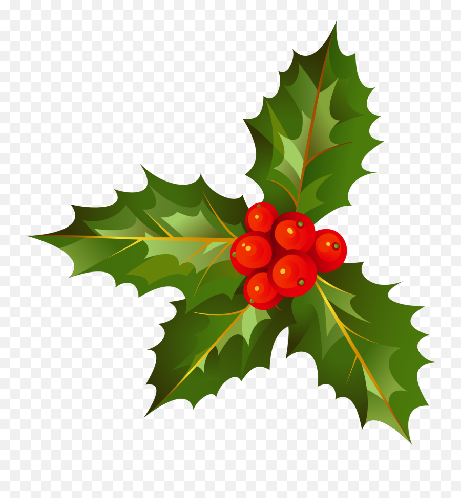 Christmas Decoration With Holly Leave - Christmas Decorations Png,Leave Png