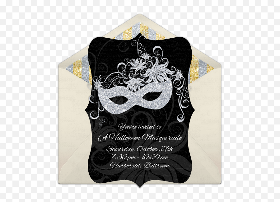 Download Half Masquerade Mask Invitations Png Banner - Masquerade Ball,Masquerade Mask Png