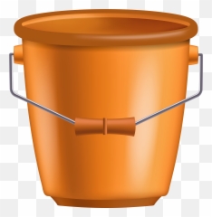 Orange Bucket Png Clipart Transparent