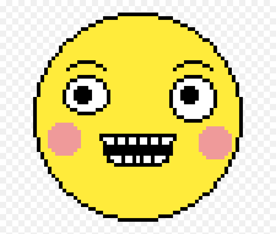 Pixilart - Pixel Art Clock Face Png,Blushing Emoji Png